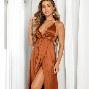 Maxi dresss rust color brand new